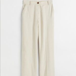 H&M straight leg linen blend pants, size 14